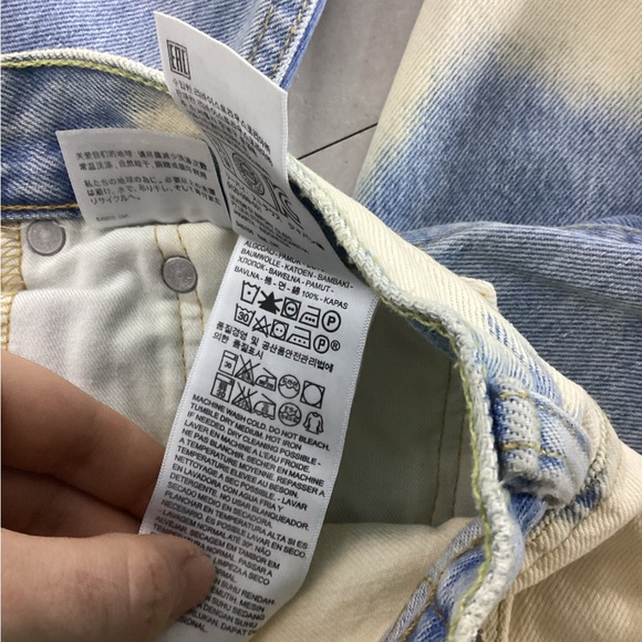 LEVI'S 569 LOOSE STRAIGHT ACID WASH DENIM JEANS  bohemian 34/32 - Picture 5 of 5